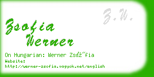 zsofia werner business card